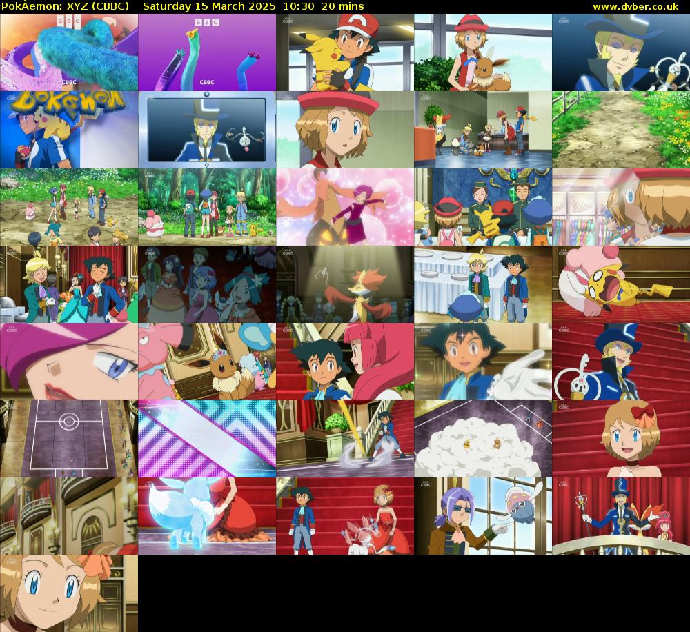 PokÂemon: XYZ (CBBC) Saturday 15 March 2025 10:30 - 10:50