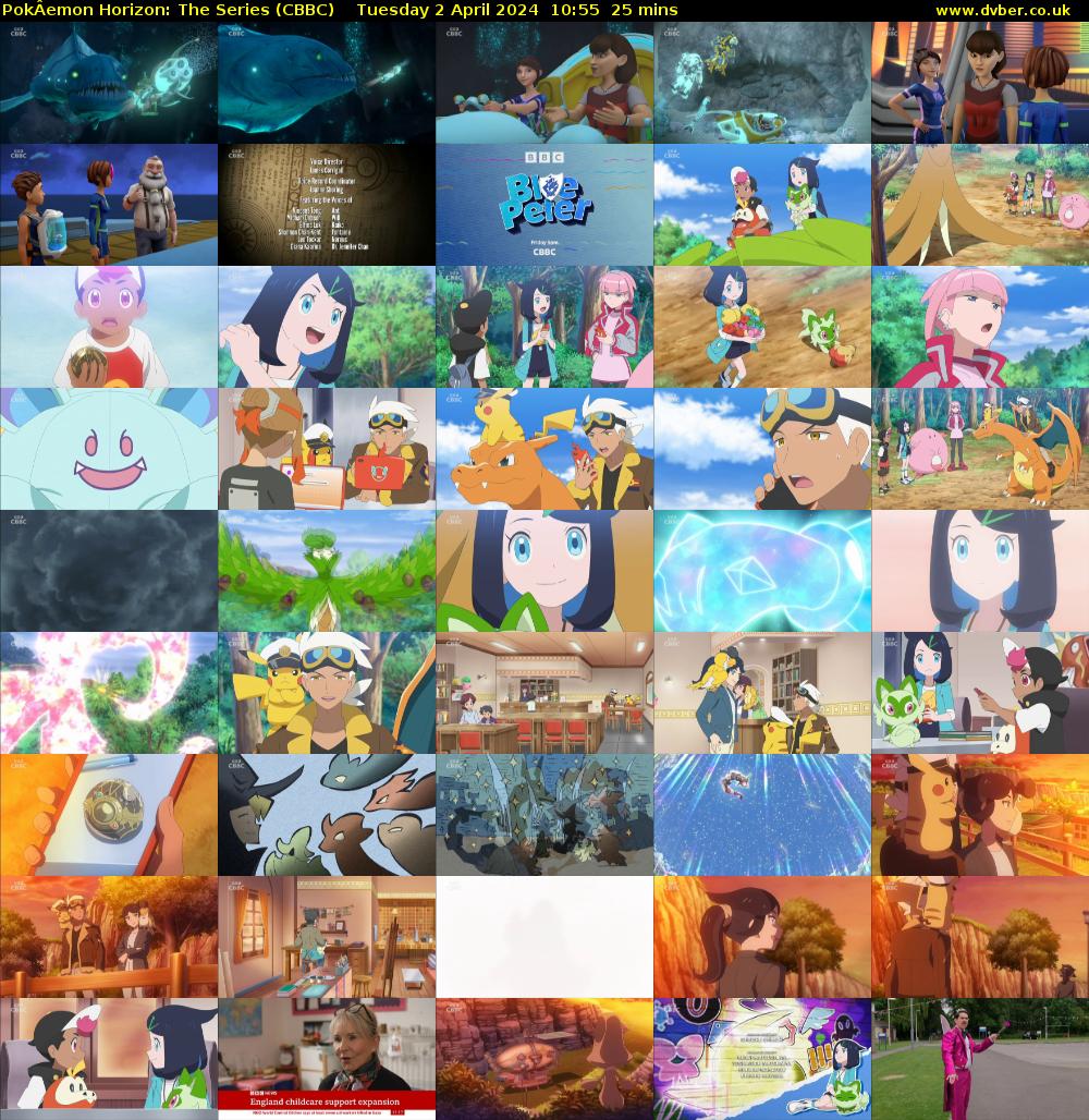 PokÂemon Horizon: The Series (CBBC) Tuesday 2 April 2024 10:55 - 11:20