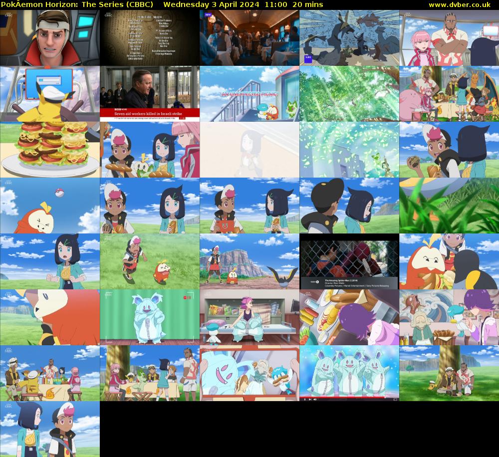 PokÂemon Horizon: The Series (CBBC) Wednesday 3 April 2024 11:00 - 11:20
