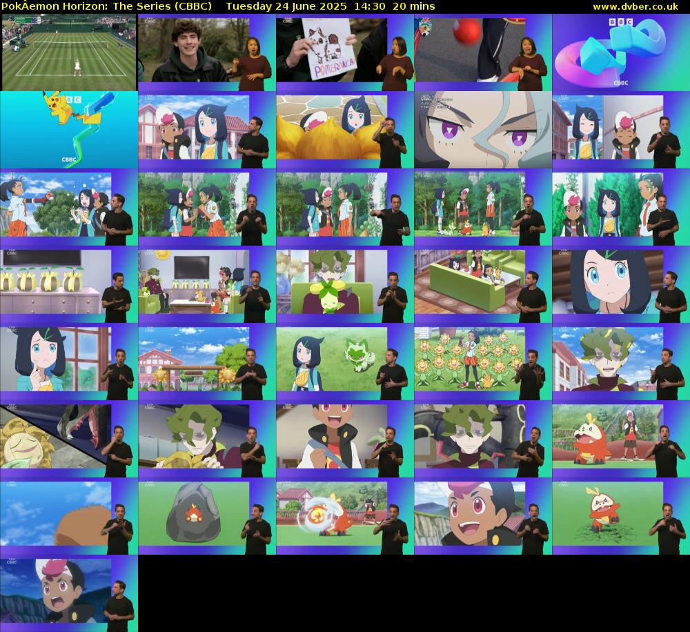 PokÂemon Horizon: The Series (CBBC) Tuesday 24 June 2025 14:30 - 14:50