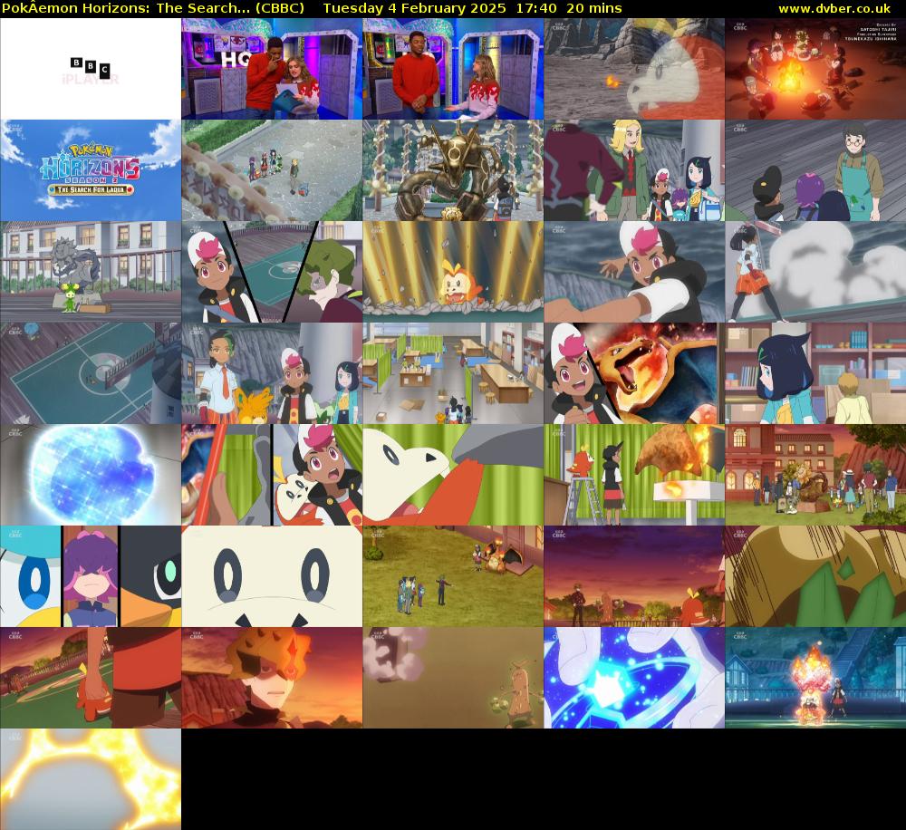 PokÂemon Horizons: The Search... (CBBC) Tuesday 4 February 2025 17:40 - 18:00