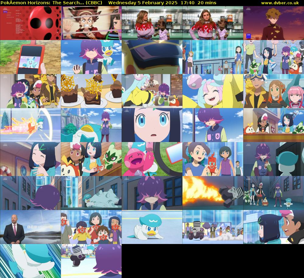 PokÂemon Horizons: The Search... (CBBC) Wednesday 5 February 2025 17:40 - 18:00