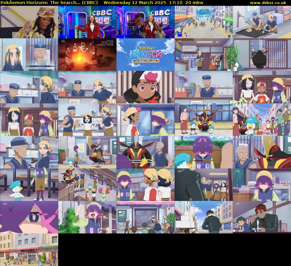 PokÂemon Horizons: The Search... (CBBC) Wednesday 12 March 2025 17:10 - 17:30