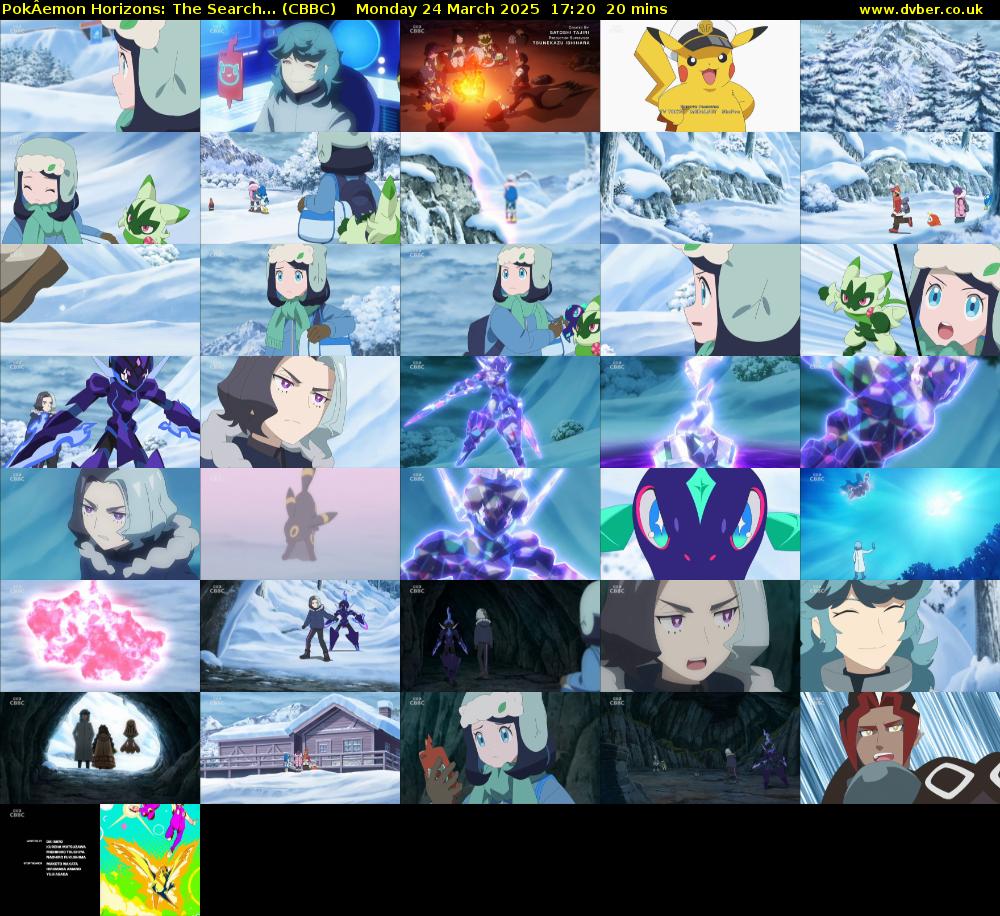 PokÂemon Horizons: The Search... (CBBC) Monday 24 March 2025 17:20 - 17:40