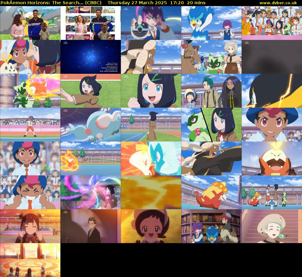 PokÂemon Horizons: The Search... (CBBC) Thursday 27 March 2025 17:20 - 17:40