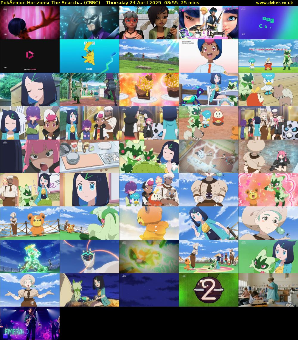 PokÂemon Horizons: The Search... (CBBC) Thursday 24 April 2025 08:55 - 09:20