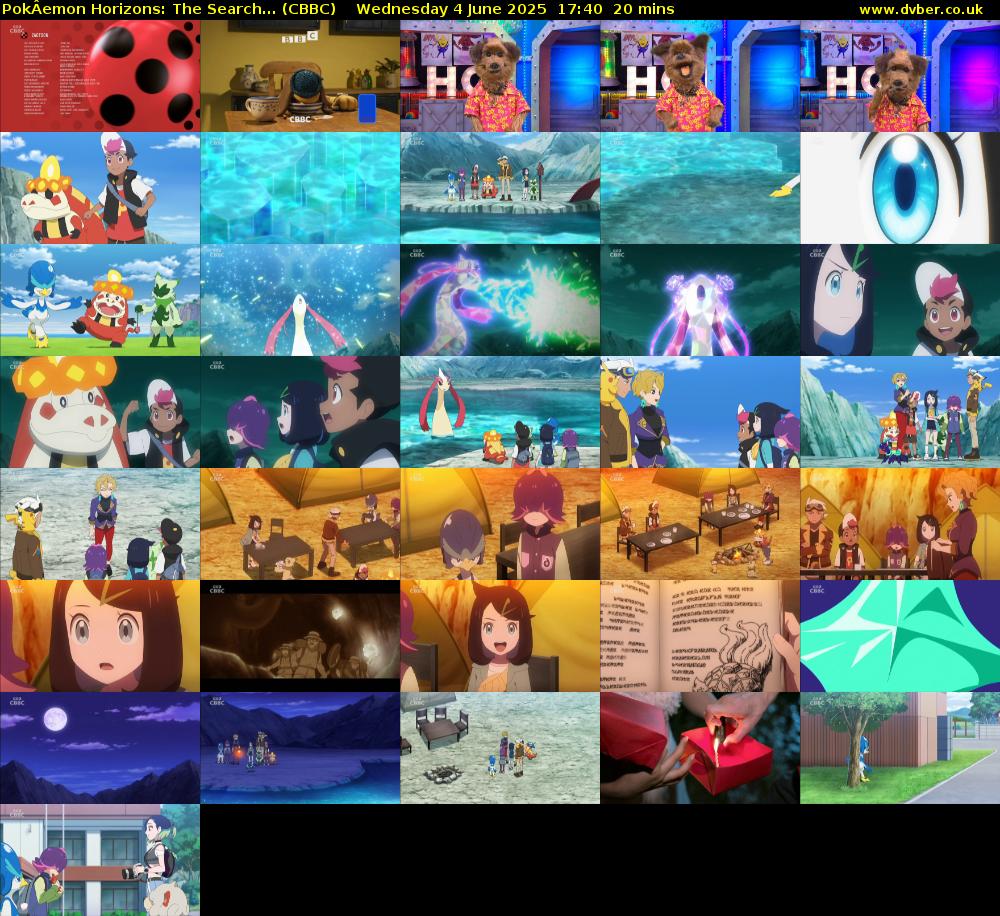 PokÂemon Horizons: The Search... (CBBC) Wednesday 4 June 2025 17:40 - 18:00