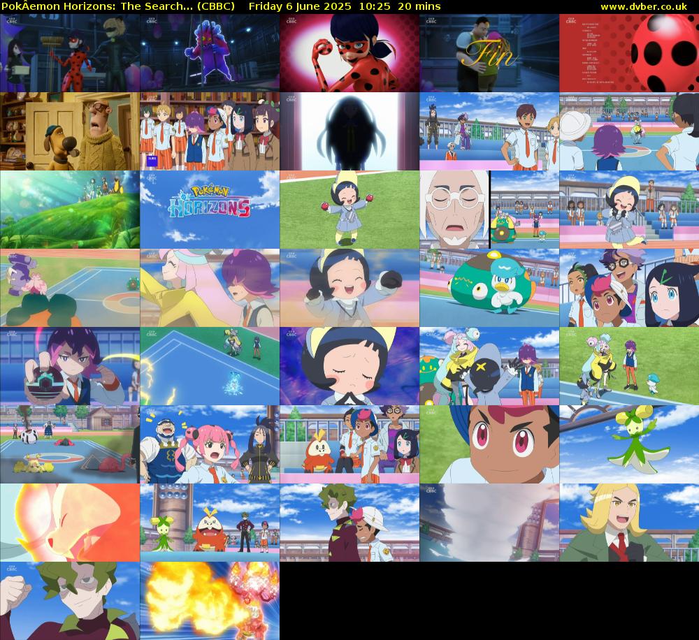 PokÂemon Horizons: The Search... (CBBC) Friday 6 June 2025 10:25 - 10:45