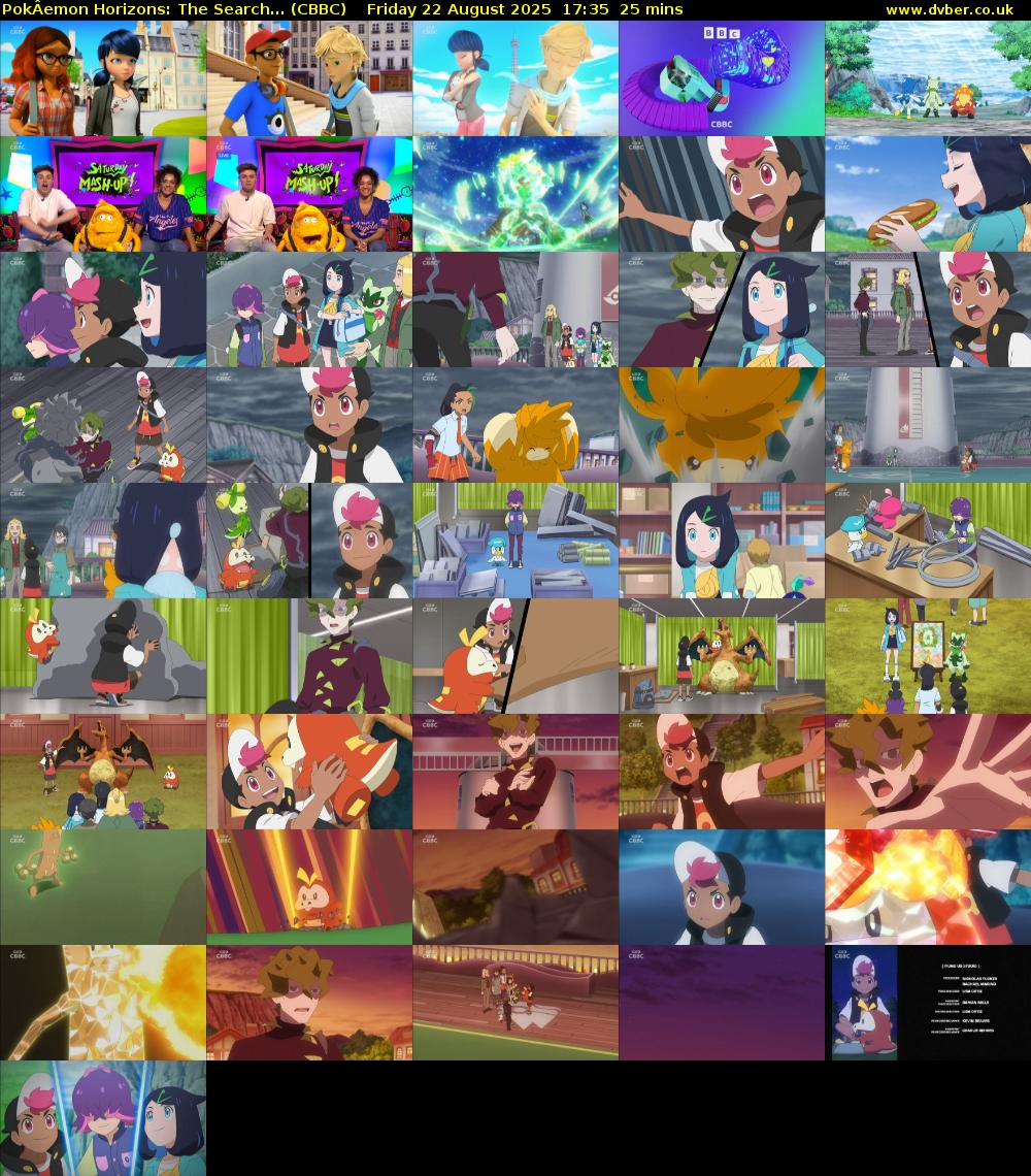 PokÂemon Horizons: The Search... (CBBC) Friday 22 August 2025 17:35 - 18:00