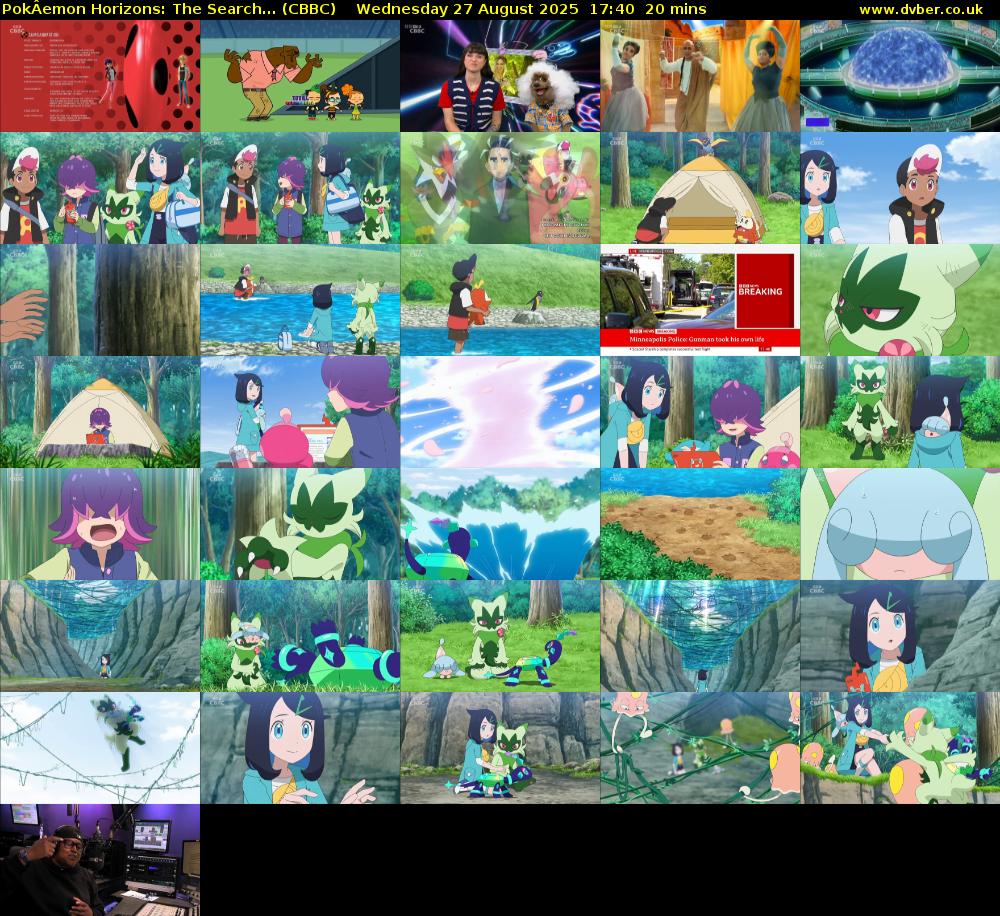 PokÂemon Horizons: The Search... (CBBC) Wednesday 27 August 2025 17:40 - 18:00