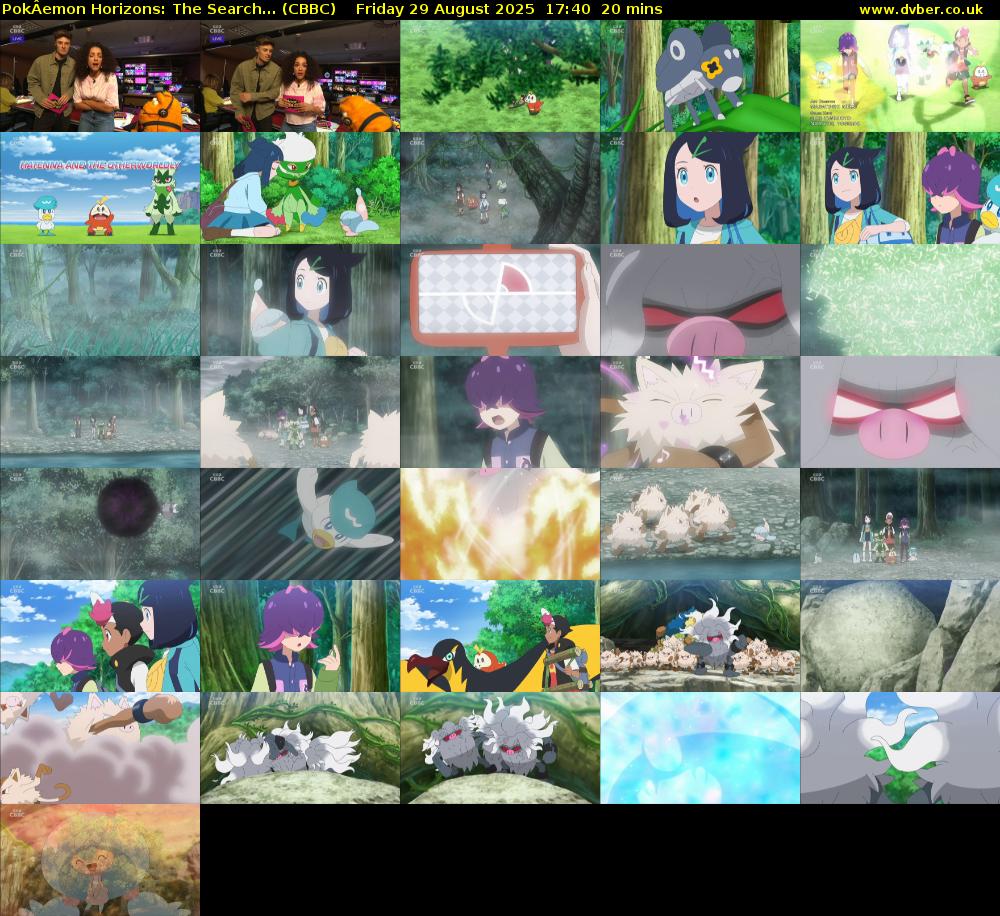 PokÂemon Horizons: The Search... (CBBC) Friday 29 August 2025 17:40 - 18:00