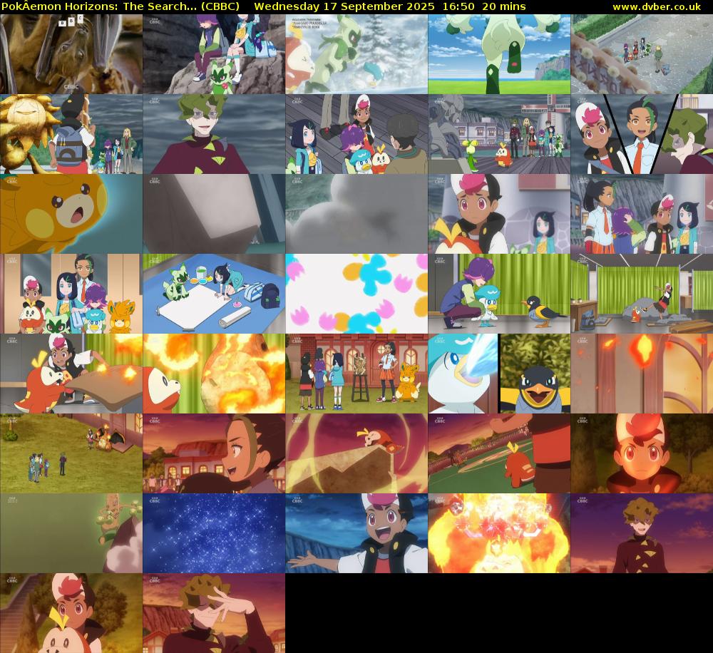 PokÂemon Horizons: The Search... (CBBC) Wednesday 17 September 2025 16:50 - 17:10