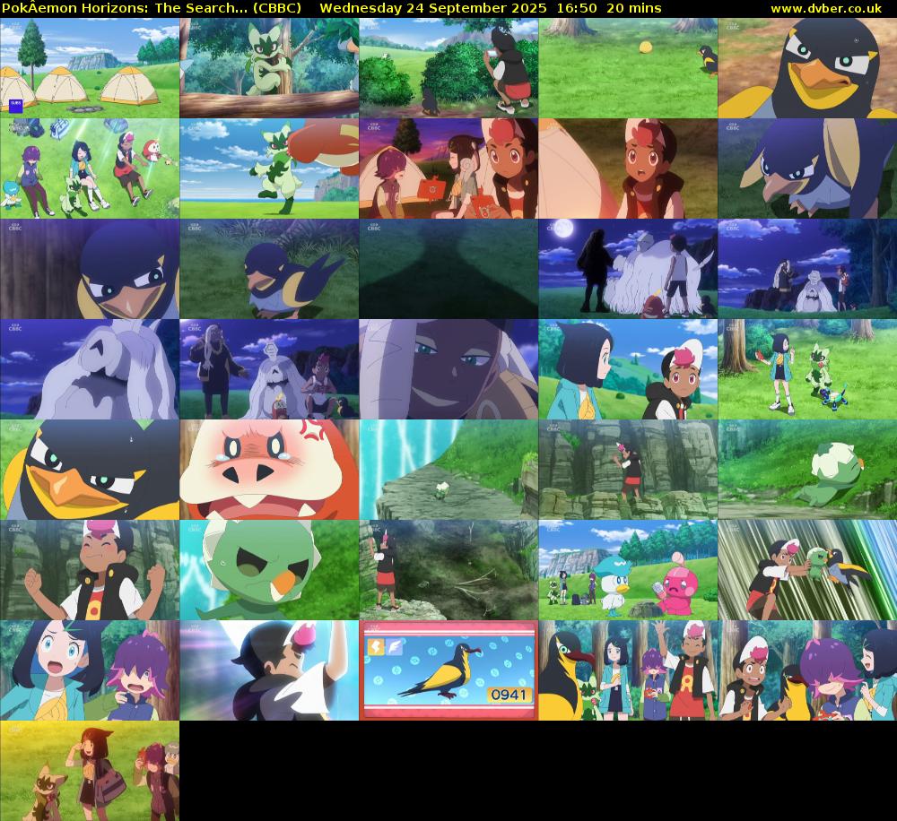PokÂemon Horizons: The Search... (CBBC) Wednesday 24 September 2025 16:50 - 17:10