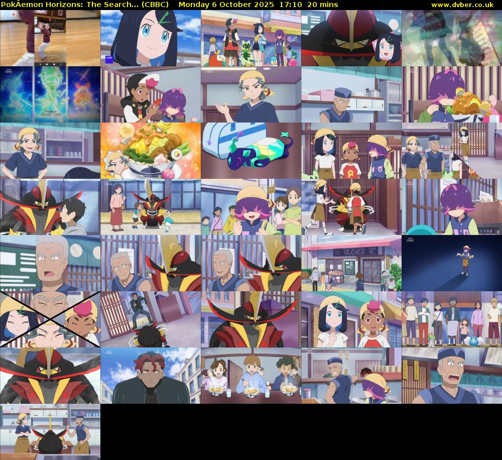 PokÂemon Horizons: The Search... (CBBC) Monday 6 October 2025 17:10 - 17:30