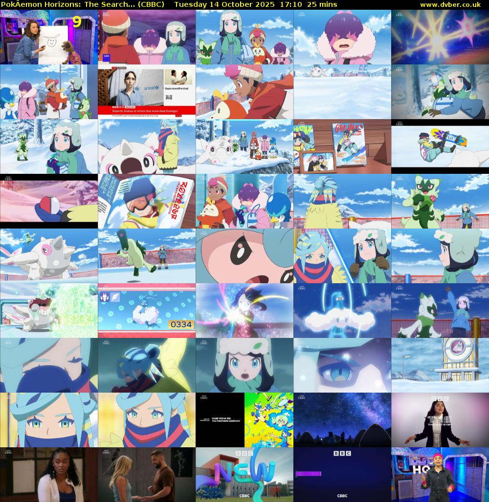 PokÂemon Horizons: The Search... (CBBC) Tuesday 14 October 2025 17:10 - 17:35