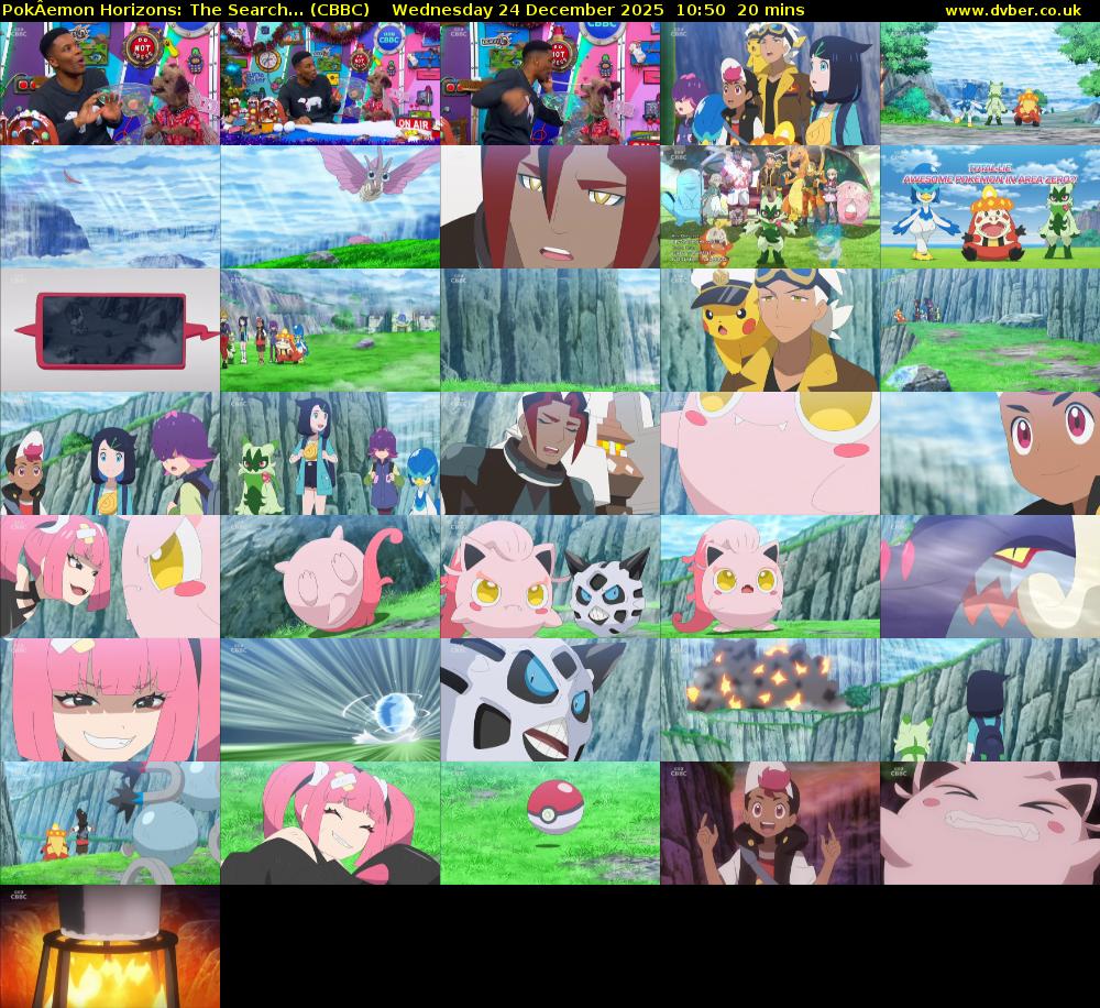PokÂemon Horizons: The Search... (CBBC) Wednesday 24 December 2025 10:50 - 11:10