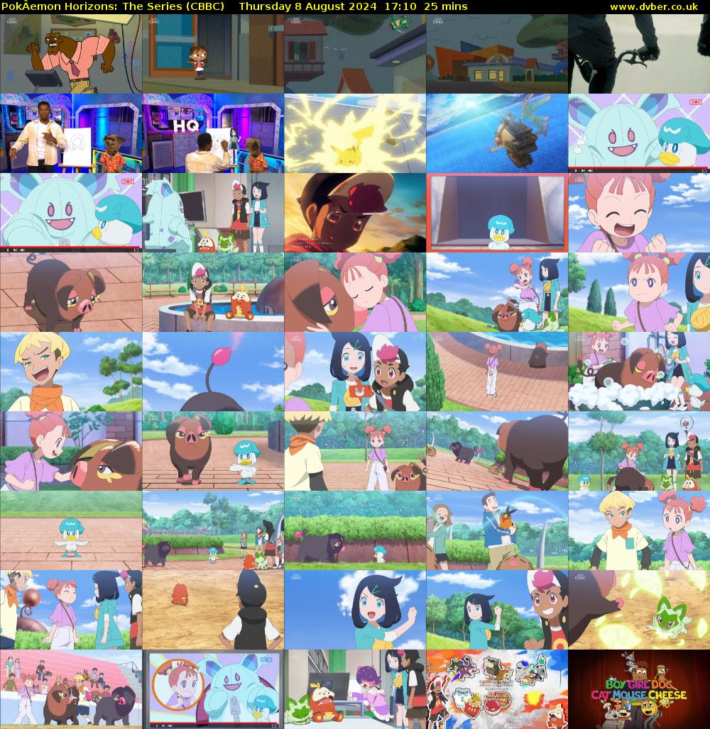 PokÂemon Horizons: The Series (CBBC) Thursday 8 August 2024 17:10 - 17:35