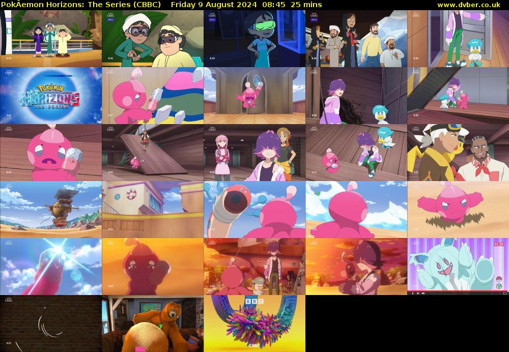 PokÂemon Horizons: The Series (CBBC) Friday 9 August 2024 08:45 - 09:10