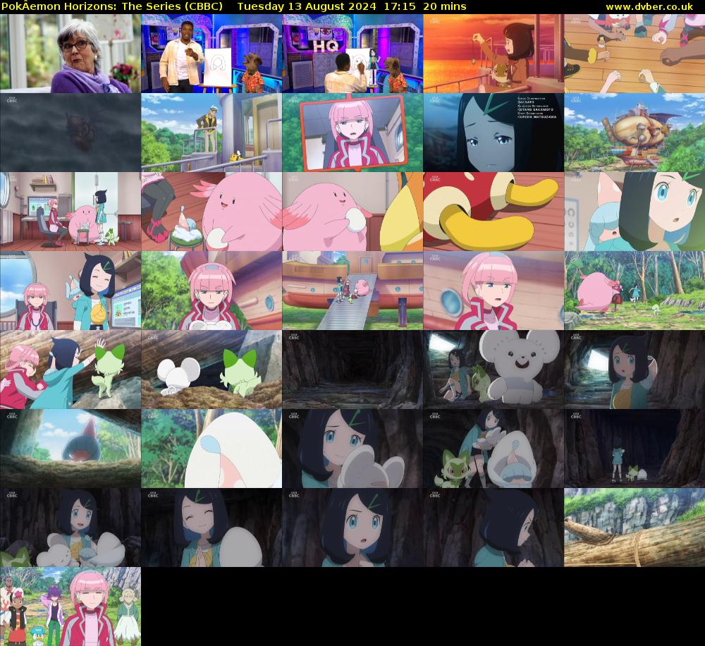 PokÂemon Horizons: The Series (CBBC) Tuesday 13 August 2024 17:15 - 17:35