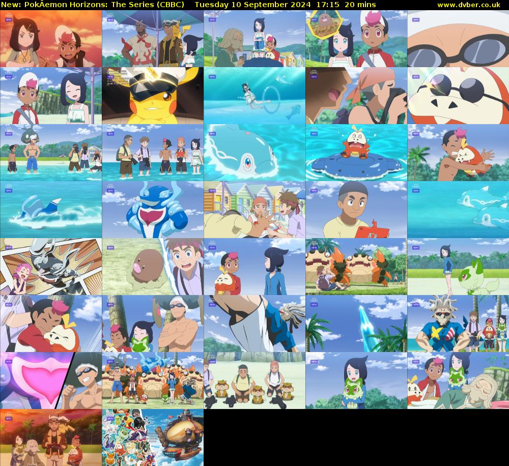 PokÂemon Horizons: The Series (CBBC) Tuesday 10 September 2024 17:15 - 17:35