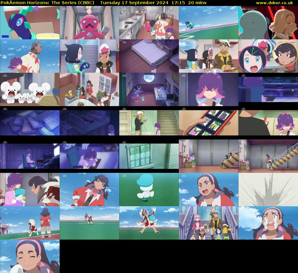PokÂemon Horizons: The Series (CBBC) Tuesday 17 September 2024 17:15 - 17:35