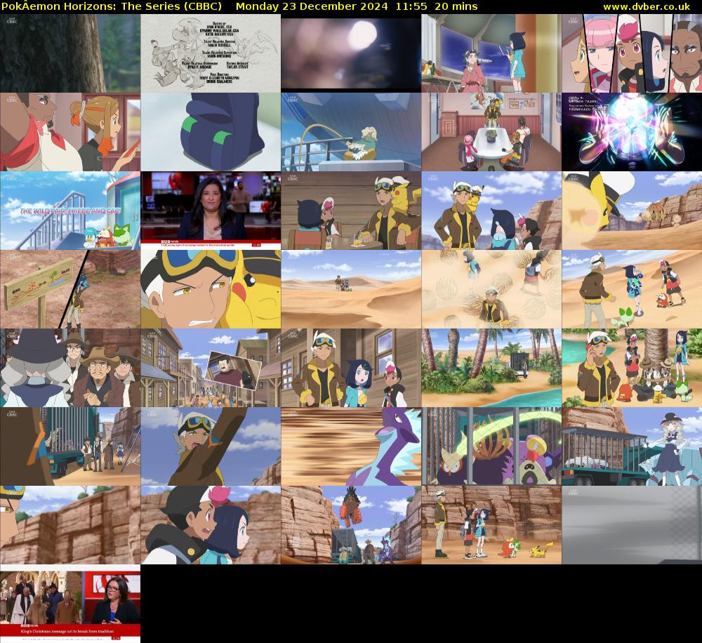 PokÂemon Horizons: The Series (CBBC) Monday 23 December 2024 11:55 - 12:15