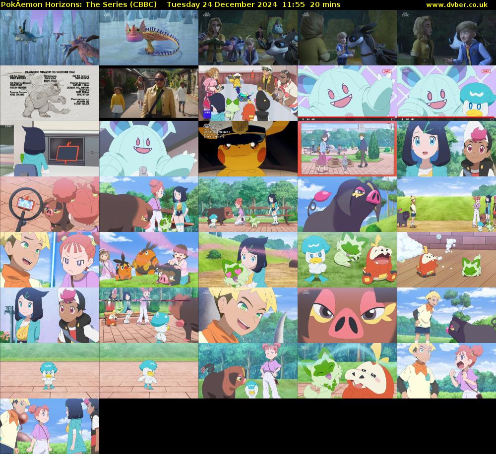 PokÂemon Horizons: The Series (CBBC) Tuesday 24 December 2024 11:55 - 12:15