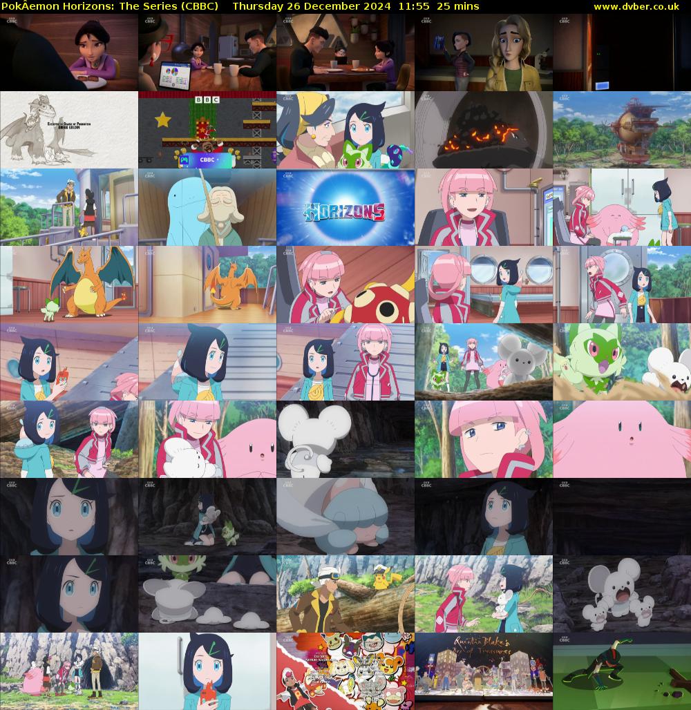 PokÂemon Horizons: The Series (CBBC) Thursday 26 December 2024 11:55 - 12:20