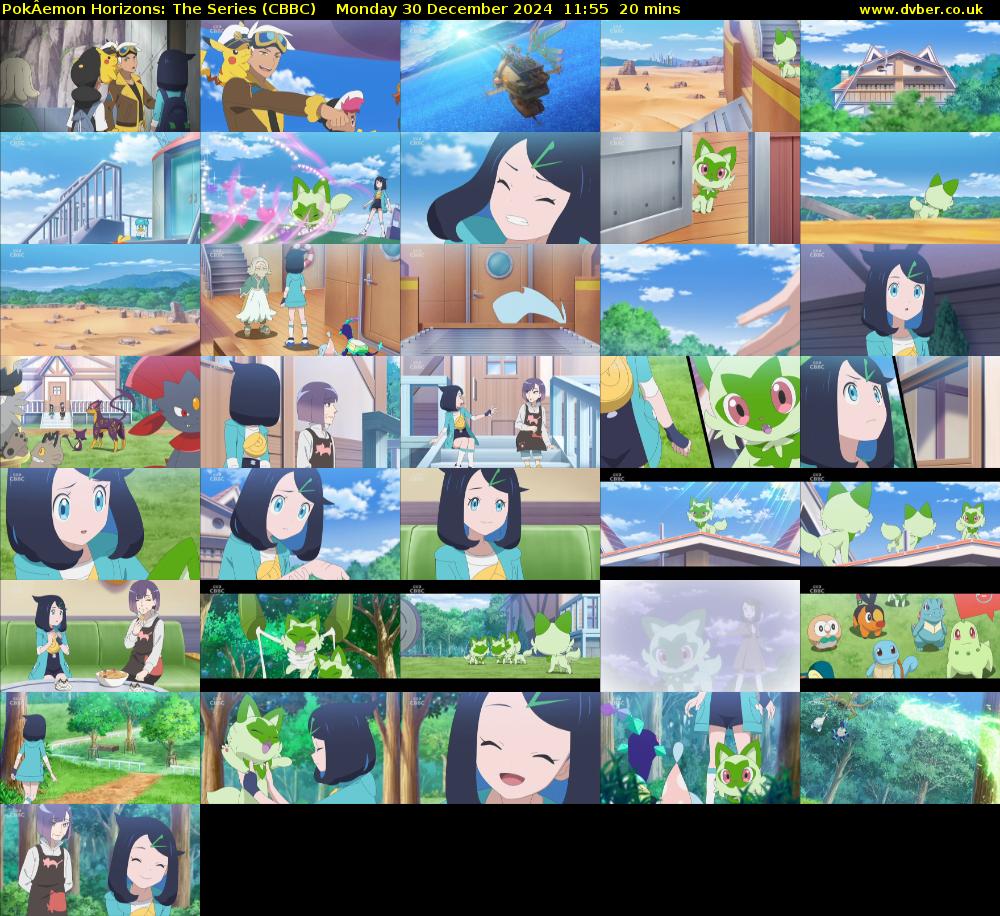 PokÂemon Horizons: The Series (CBBC) Monday 30 December 2024 11:55 - 12:15