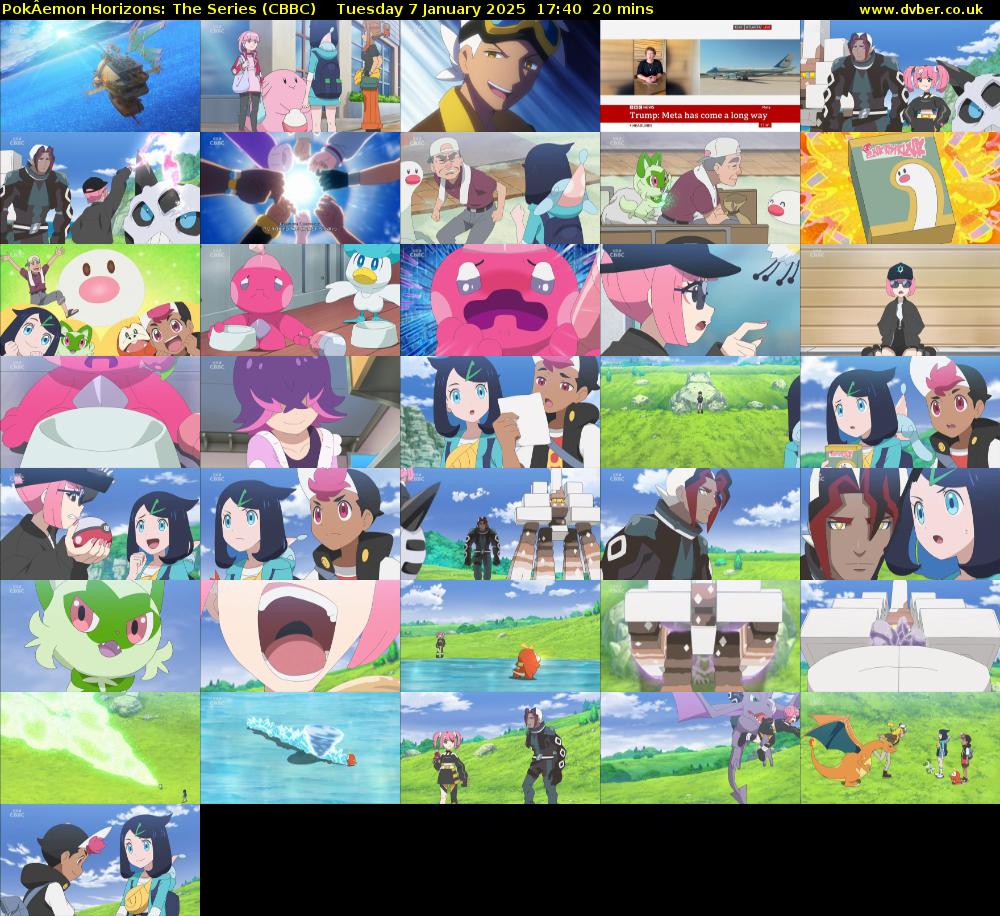 PokÂemon Horizons: The Series (CBBC) Tuesday 7 January 2025 17:40 - 18:00