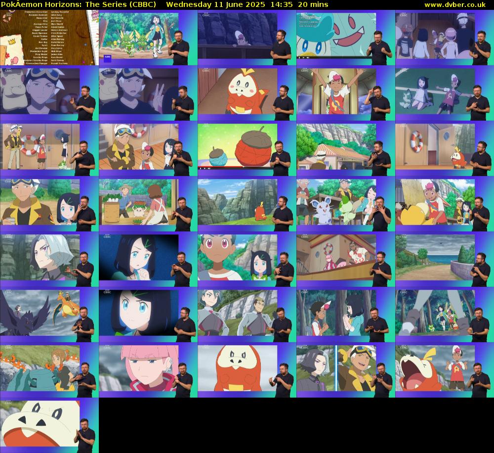 PokÂemon Horizons: The Series (CBBC) Wednesday 11 June 2025 14:35 - 14:55