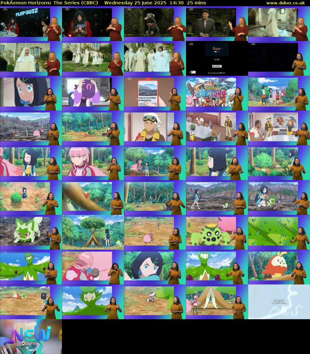 PokÂemon Horizons: The Series (CBBC) Wednesday 25 June 2025 14:30 - 14:55