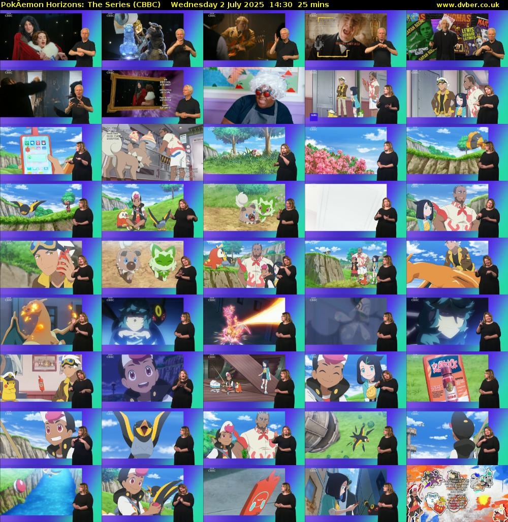 PokÂemon Horizons: The Series (CBBC) Wednesday 2 July 2025 14:30 - 14:55