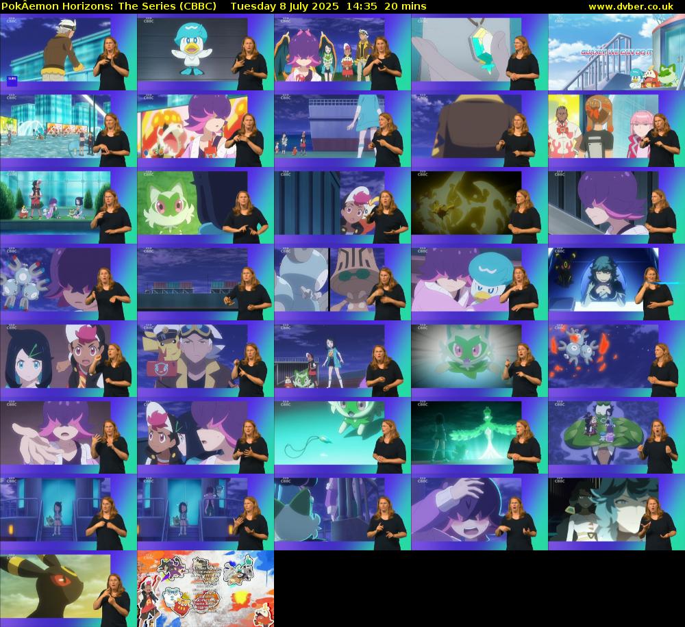 PokÂemon Horizons: The Series (CBBC) Tuesday 8 July 2025 14:35 - 14:55