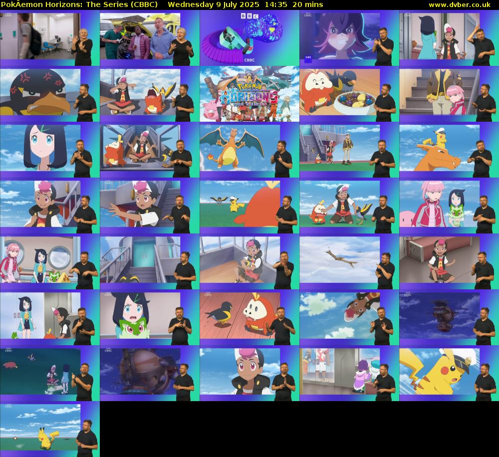 PokÂemon Horizons: The Series (CBBC) Wednesday 9 July 2025 14:35 - 14:55