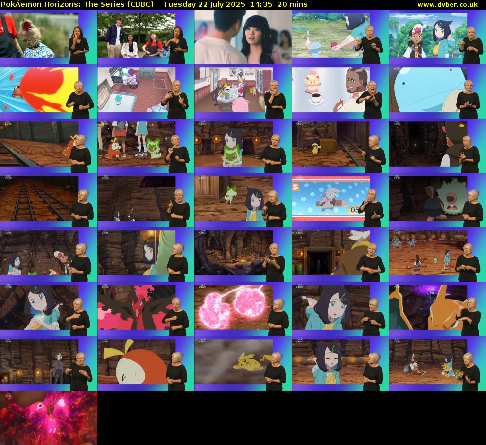 PokÂemon Horizons: The Series (CBBC) Tuesday 22 July 2025 14:35 - 14:55