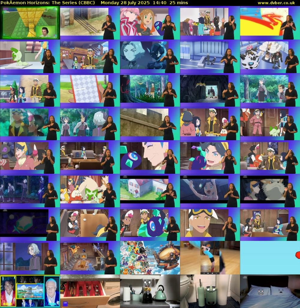 PokÂemon Horizons: The Series (CBBC) Monday 28 July 2025 14:40 - 15:05