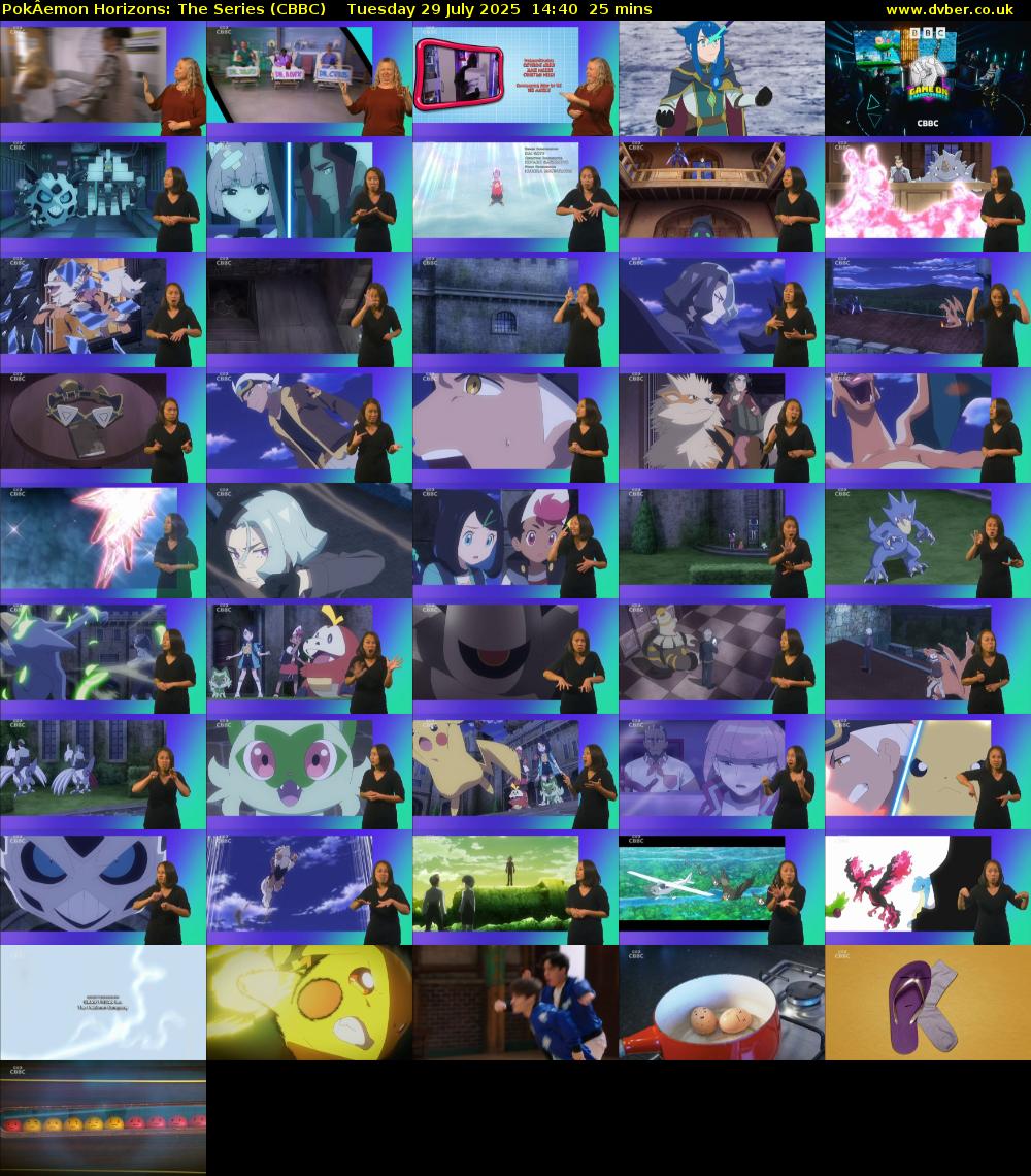 PokÂemon Horizons: The Series (CBBC) Tuesday 29 July 2025 14:40 - 15:05