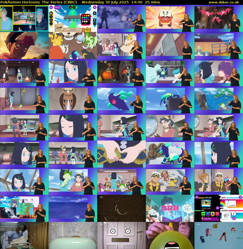 PokÂemon Horizons: The Series (CBBC) Wednesday 30 July 2025 14:40 - 15:05
