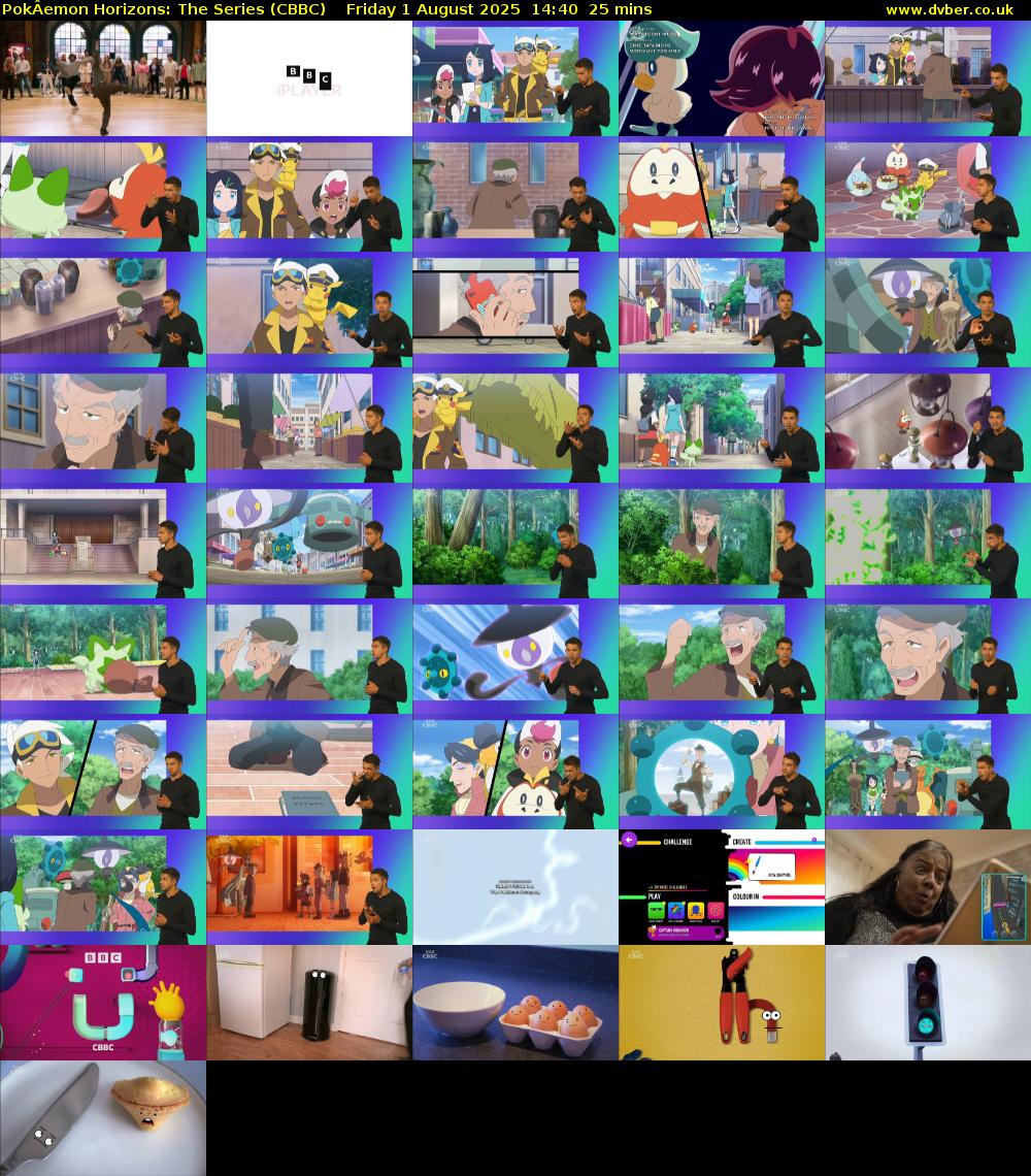 PokÂemon Horizons: The Series (CBBC) Friday 1 August 2025 14:40 - 15:05
