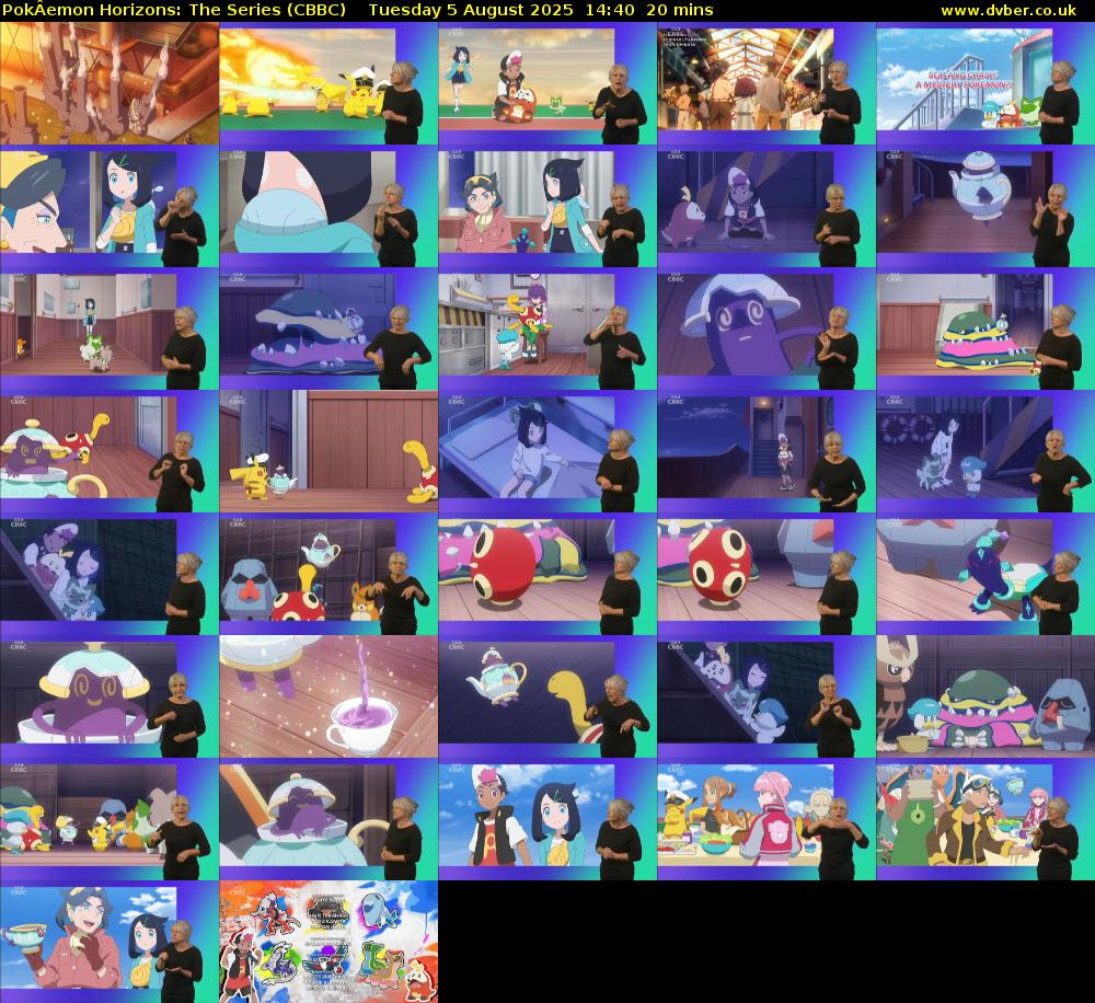 PokÂemon Horizons: The Series (CBBC) Tuesday 5 August 2025 14:40 - 15:00