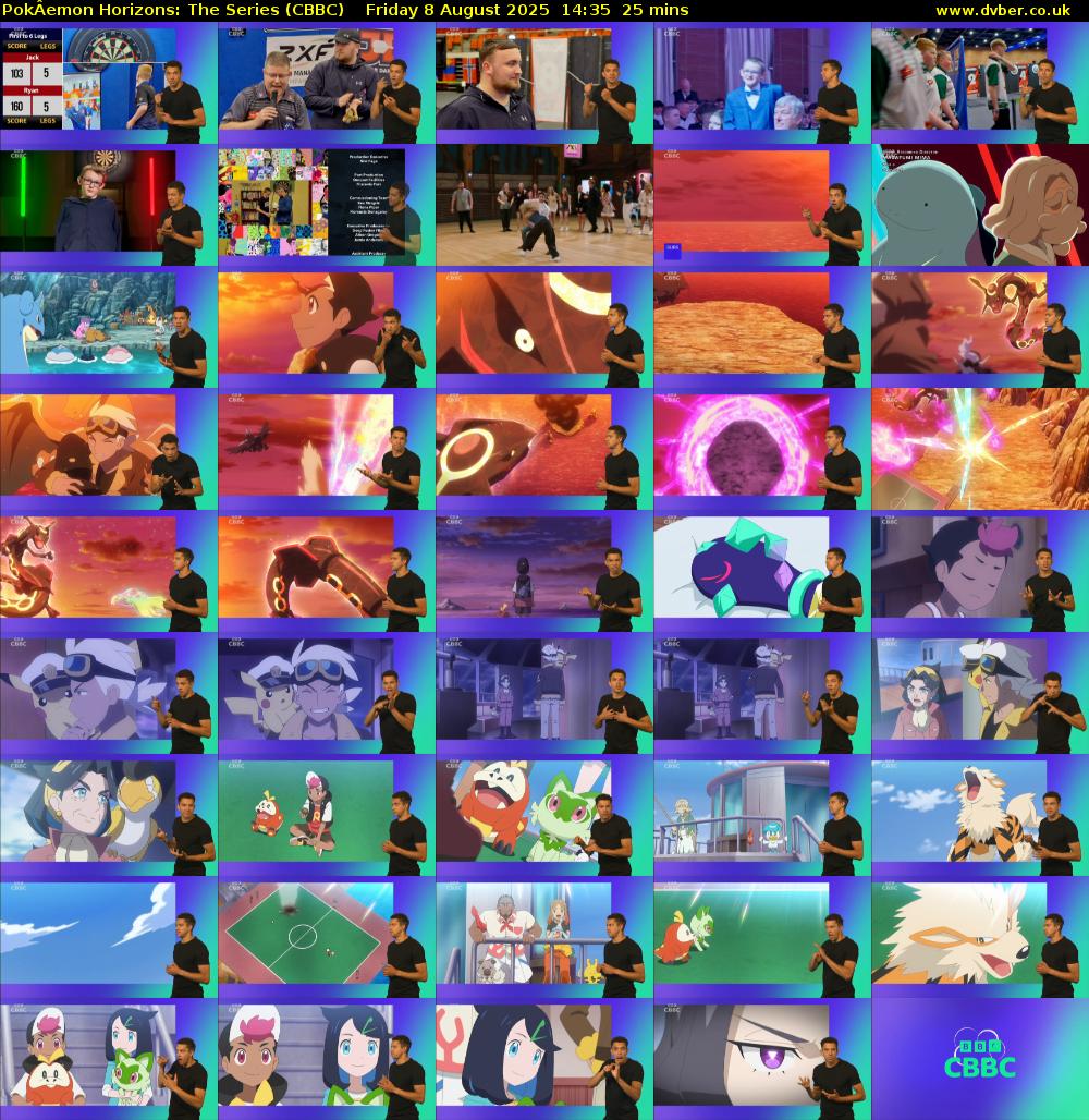 PokÂemon Horizons: The Series (CBBC) Friday 8 August 2025 14:35 - 15:00