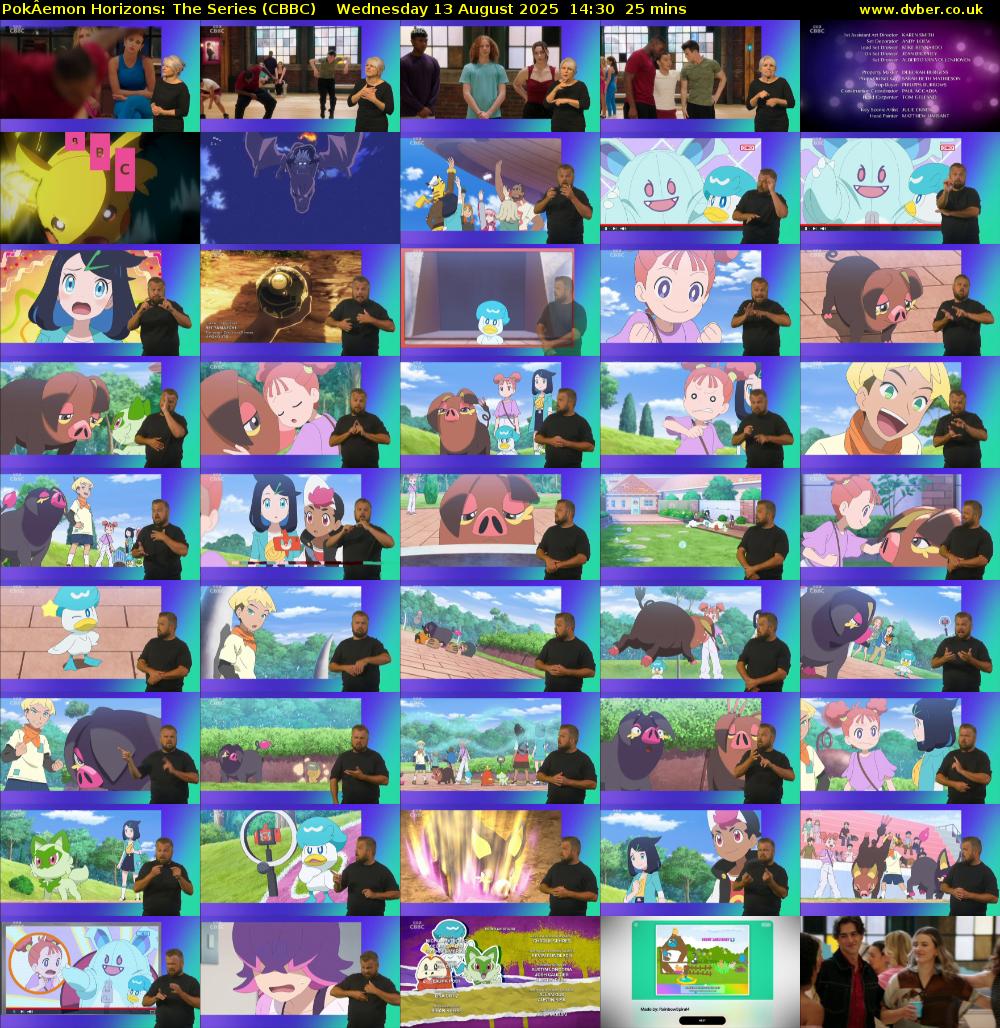 PokÂemon Horizons: The Series (CBBC) Wednesday 13 August 2025 14:30 - 14:55
