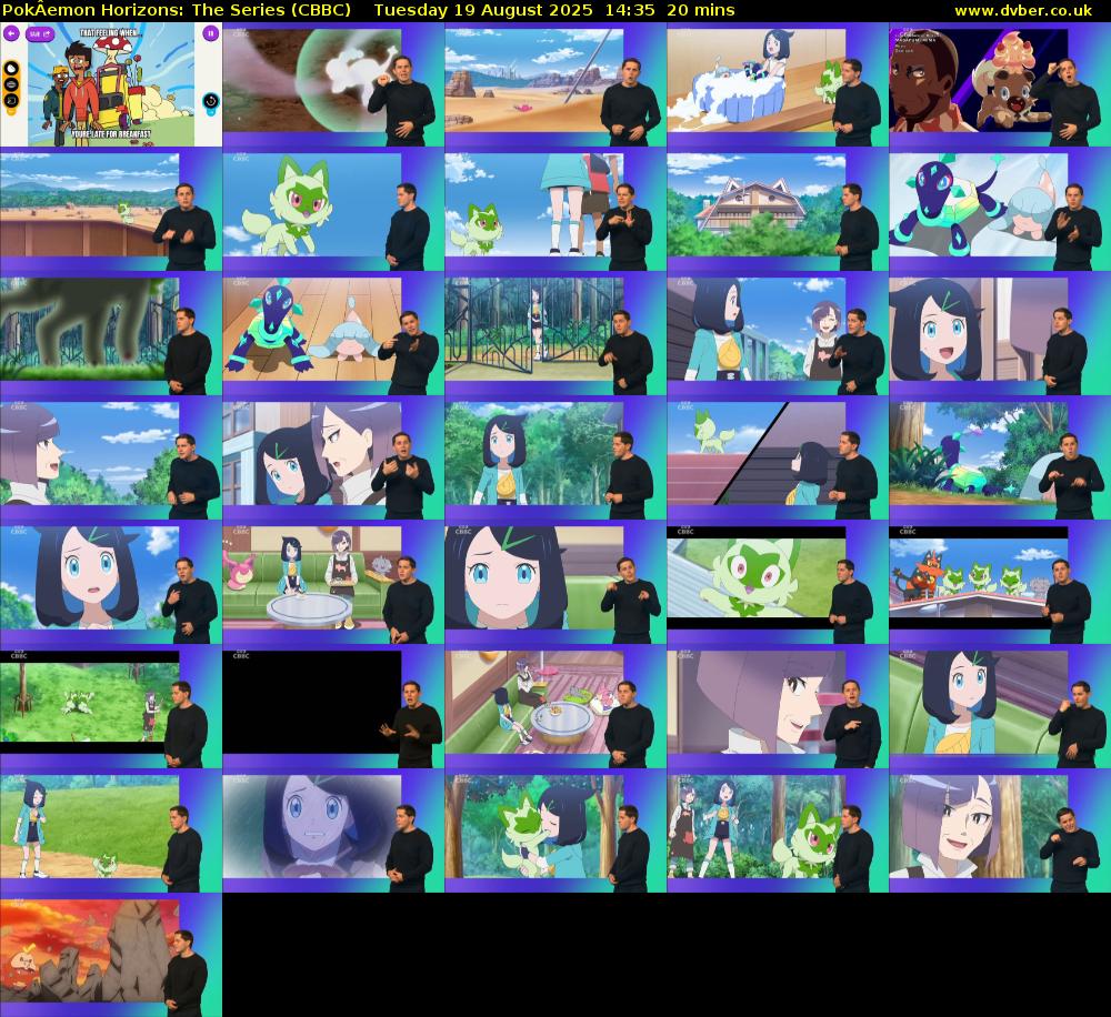 PokÂemon Horizons: The Series (CBBC) Tuesday 19 August 2025 14:35 - 14:55