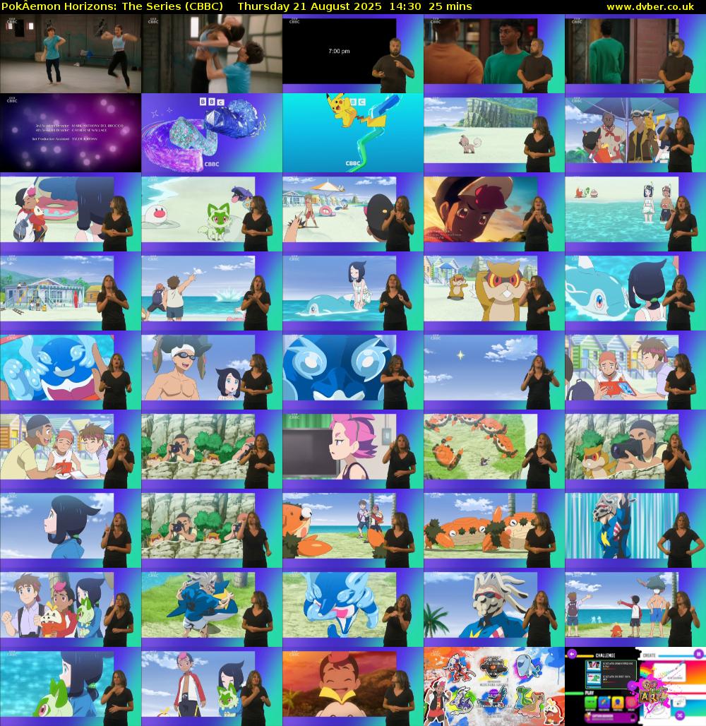 PokÂemon Horizons: The Series (CBBC) Thursday 21 August 2025 14:30 - 14:55