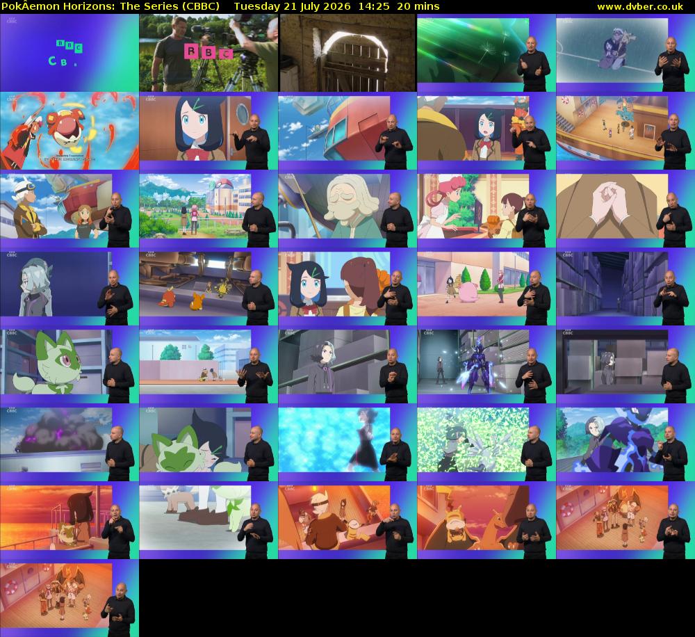 PokÂemon Horizons: The Series (CBBC) Tuesday 21 July 2026 14:25 - 14:45