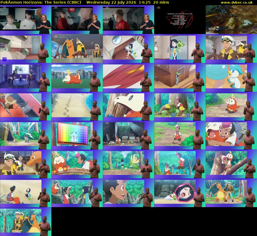PokÂemon Horizons: The Series (CBBC) Wednesday 22 July 2026 14:25 - 14:45