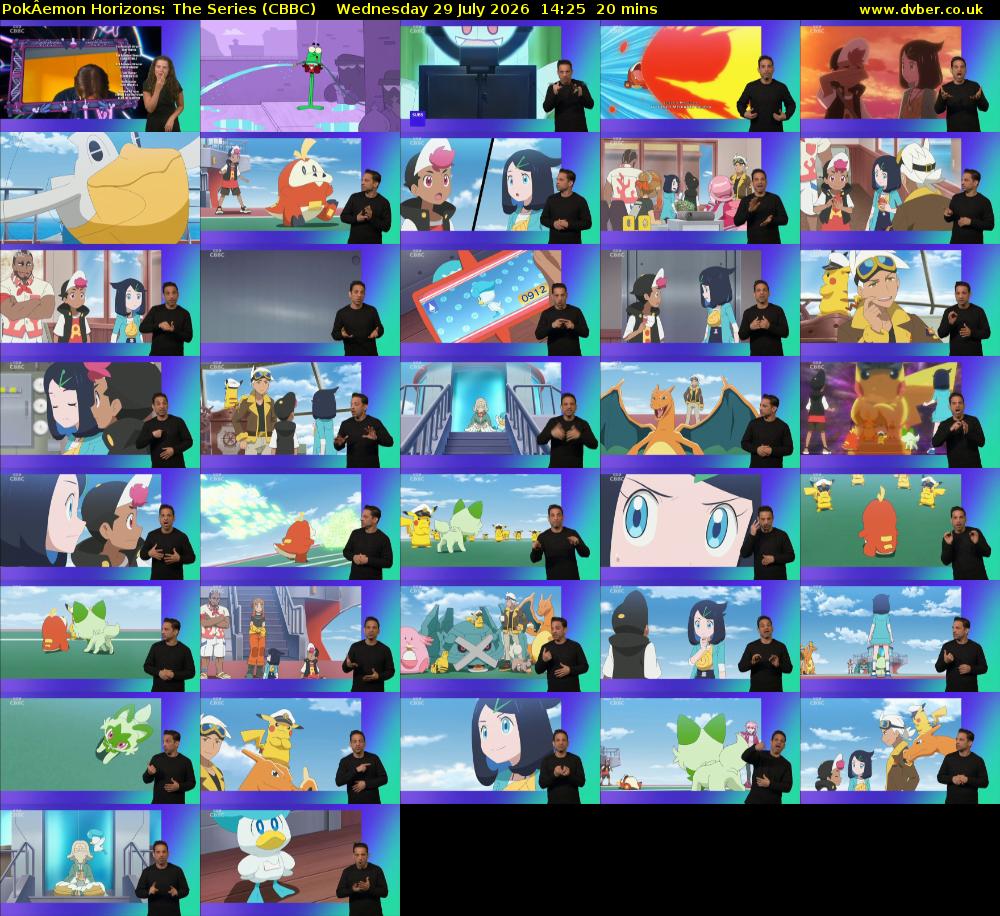 PokÂemon Horizons: The Series (CBBC) Wednesday 29 July 2026 14:25 - 14:45