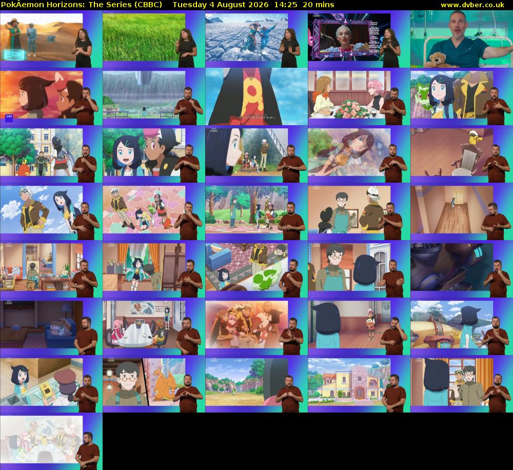 PokÂemon Horizons: The Series (CBBC) Tuesday 4 August 2026 14:25 - 14:45