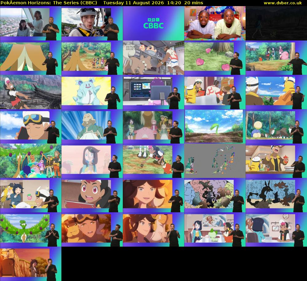 PokÂemon Horizons: The Series (CBBC) Tuesday 11 August 2026 14:20 - 14:40